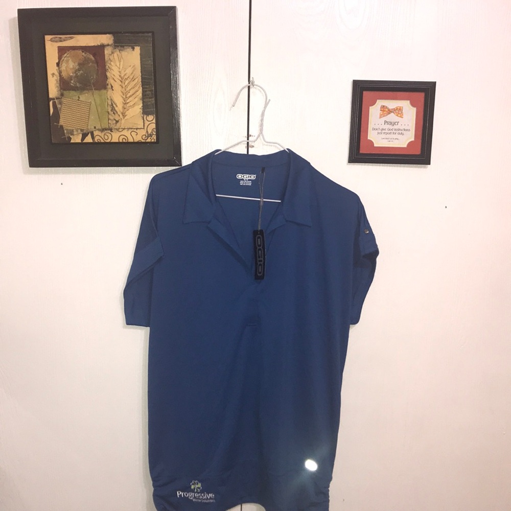 OGIO Women’s Polo Shirt Medium Blue Nice Polyester